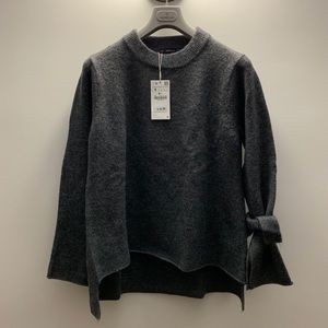 Zara NWT Grey Oversized Sweater Size S
